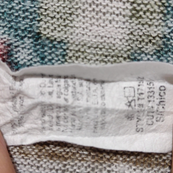 Easel Size Small Aztec print open front and side poncho style Oversized Cardigan - Picture 11 of 11